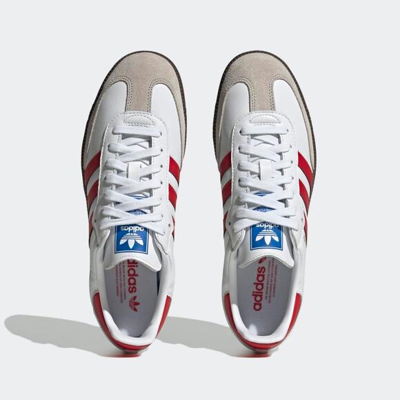 NWT Adidas Originals Samba Men\'s Shoes Scarlet/White  Classic Style Size 13 main image 4